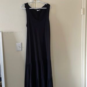 Gap black maxi tiered dress!